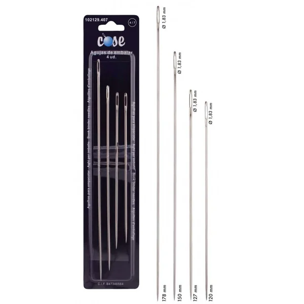Agujas Largas de Embalar 4-7 (Paquete de 4)