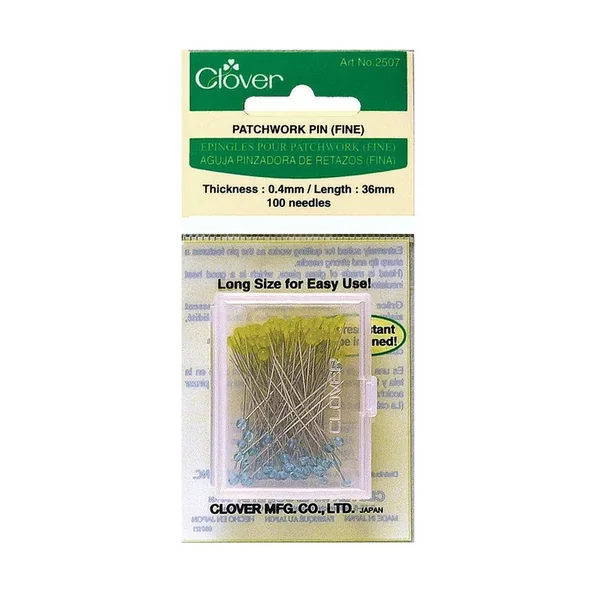 Alfiler Fino de Patchwork Clover - Para Tejidos Delicados