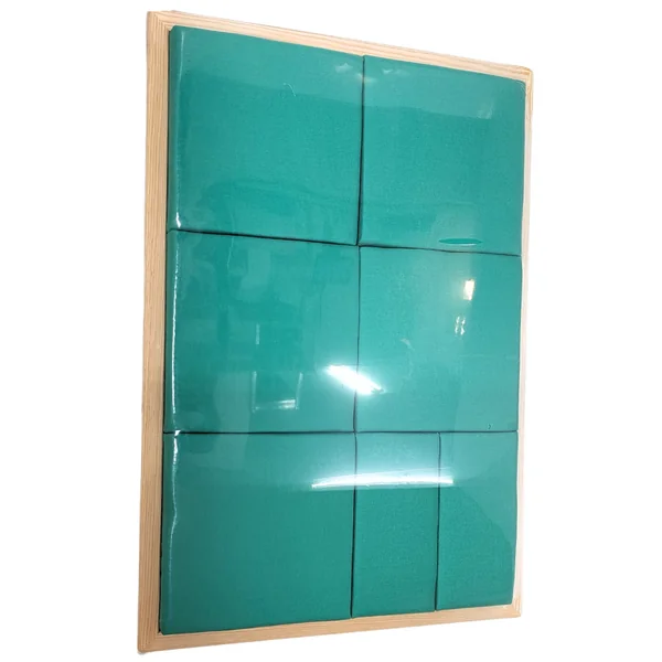 Almohada de Bolillos 7 Piezas - Verde con Base de Madera