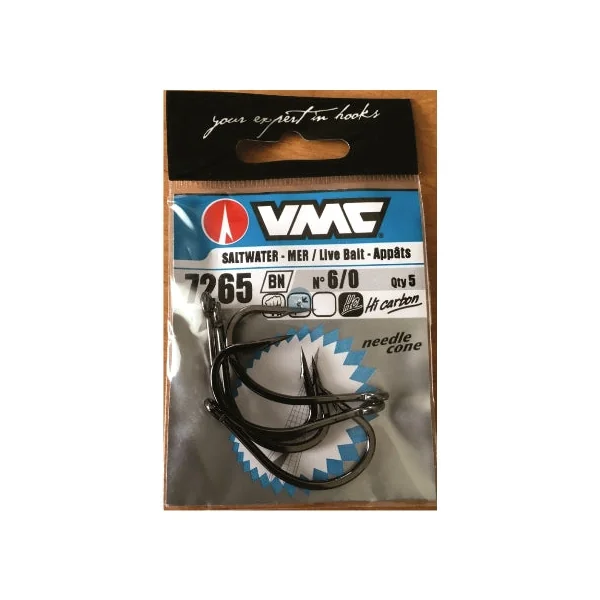 ANZUELO VMC MODELO 7265 BN 6/0 (5 unidades)