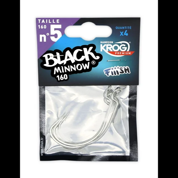 Anzuelos Black Minnow Nº5 4unidades
