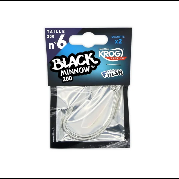 Anzuelos Black Minnow Nº6 2unidades