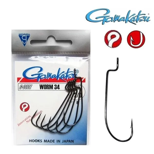 Anzuelos Gamakatsu Worm 34 Nº 5/0 5pcs