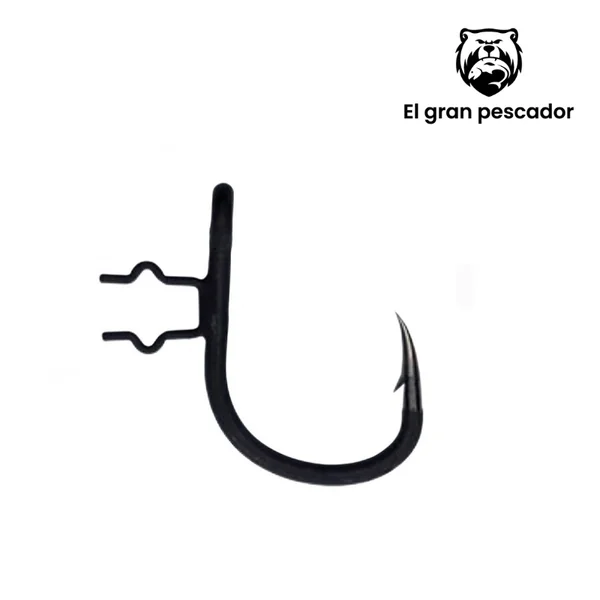 Anzuelos Madcat Shad Hooks Negros 5/0 5pcs