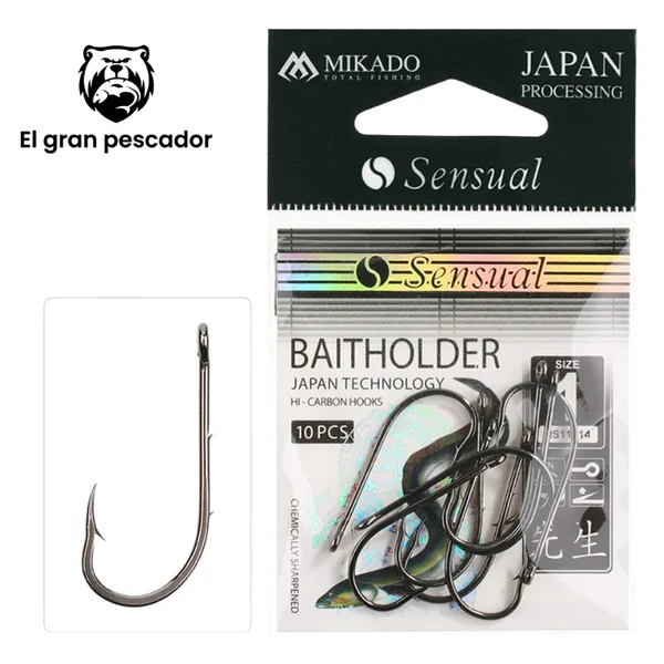 Anzuelos Mikado Baitholder 2/0 10pcs