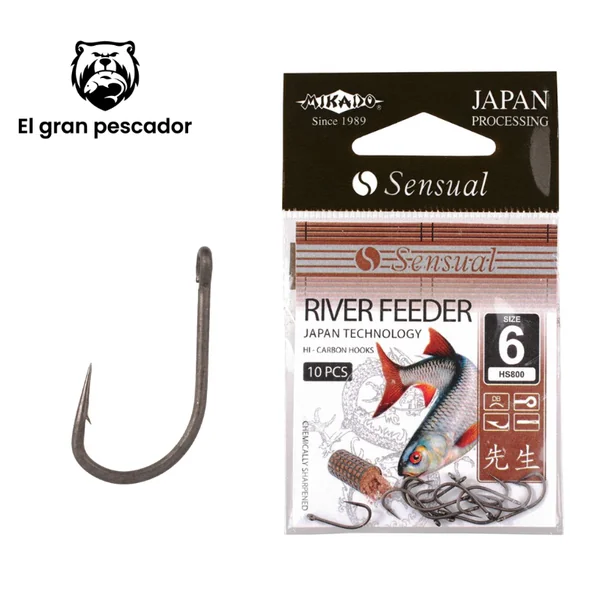 Anzuelos Mikado River Feeder Size 12 10pcs