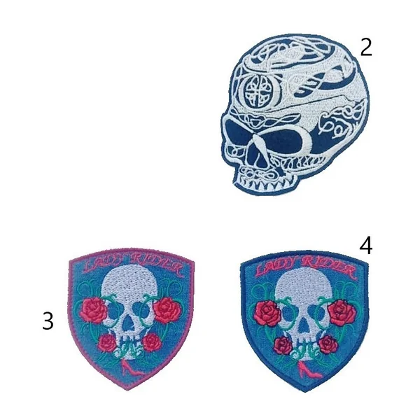 Aplique Bordado Termoadhesivo Calaveras