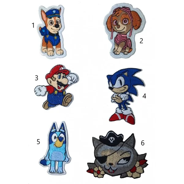Aplique bordado termoadhesivo dibujos y juegos C61