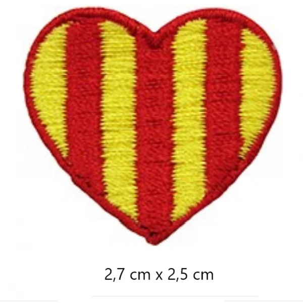 Aplique Termoadhesivo Corazón Bandera
