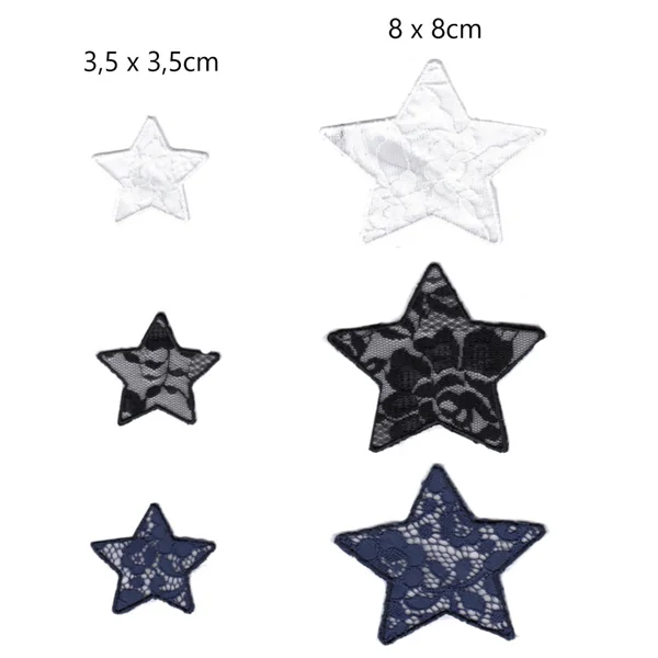 Aplique Termoadhesivo Estrella de Encaje