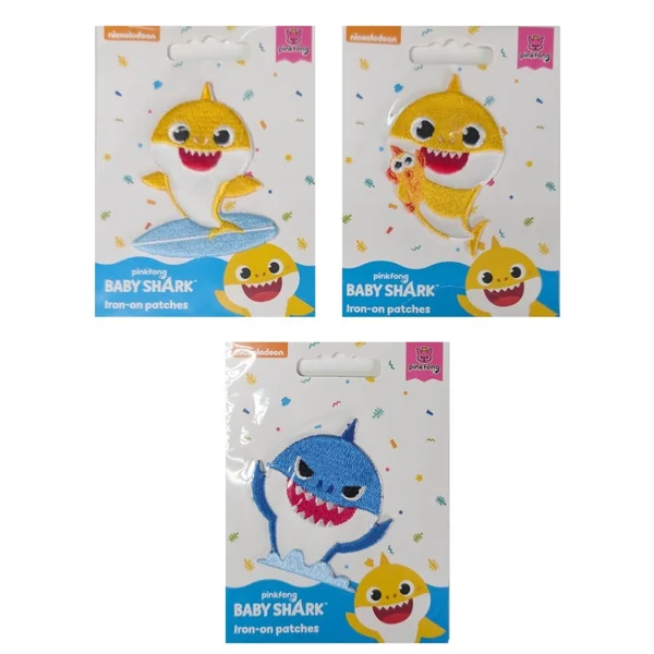 Apliques Bordados Termoadhesivos Baby Shark