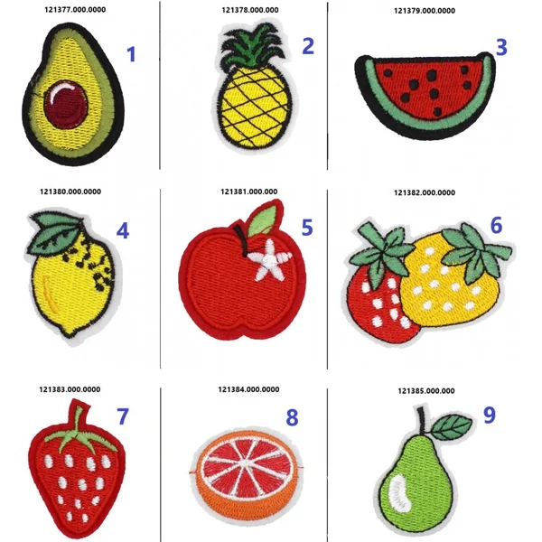 Apliques Termoadhesivos Bordados - Frutas