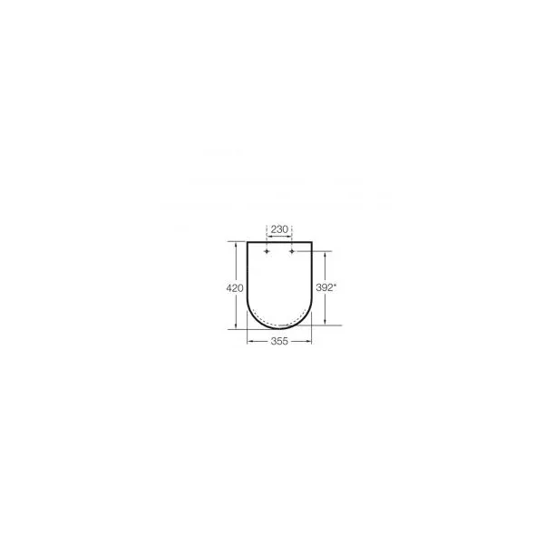 Asiento WC Dama Blanco Compacto - Roca - A80178B004 - Imagen 3