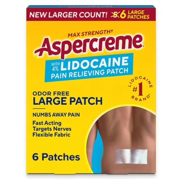 Aspercreme Lidocaine Pain Relief Patch 6 Und