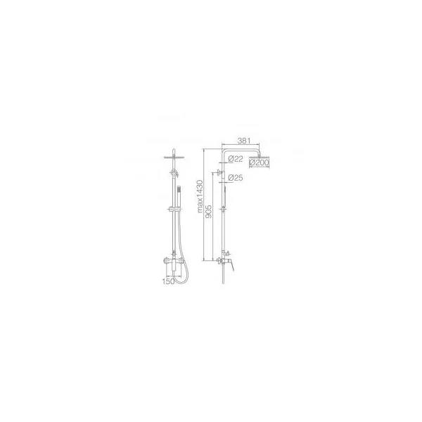 Barra de Ducha Extensible Blanco Mate Serie Luxor IMEX - Imagen 4