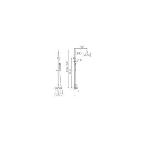 Barra de Ducha Extensible Negro Mate Serie Luxor IMEX - Imagen 7