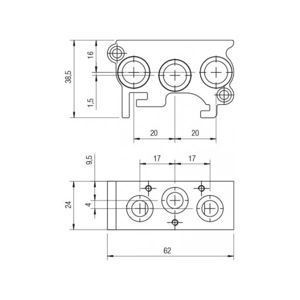 BASE MODULAR INTERMEDIA REF 01VB3 AIGNEP