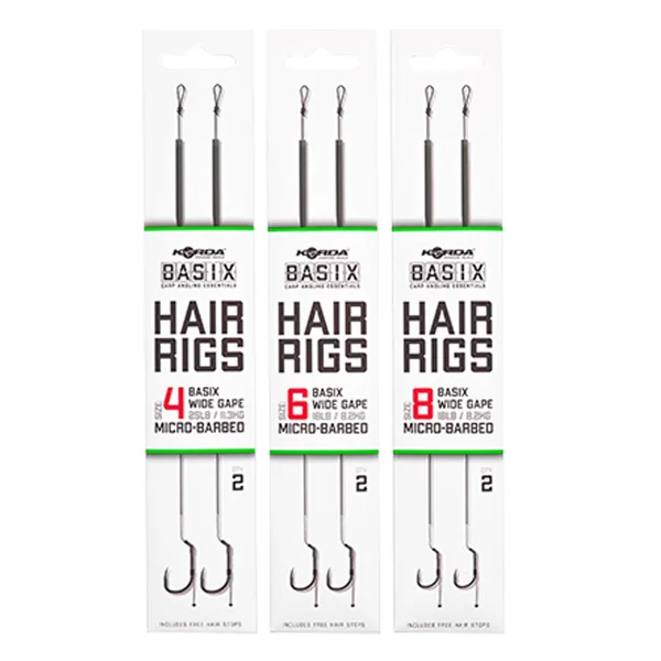 Basix Hair Rigs - Wide Gape - Microbarb