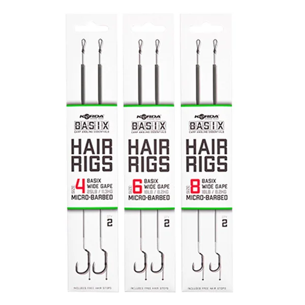Basix Hair Rigs - Wide Gape - Sin Anzuelo