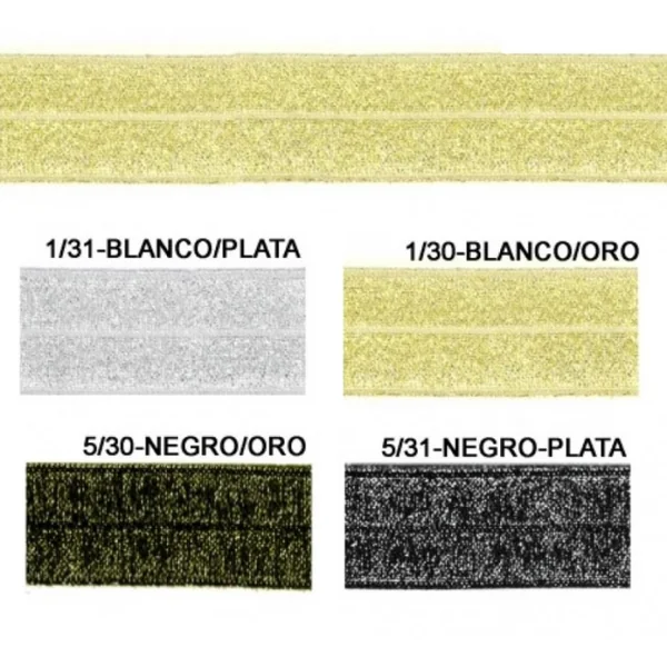 Bies Elástico Lurex - Ribete Brillante