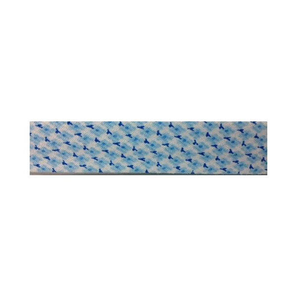 Bies Estampado florecitas Azules 18mm Piqué