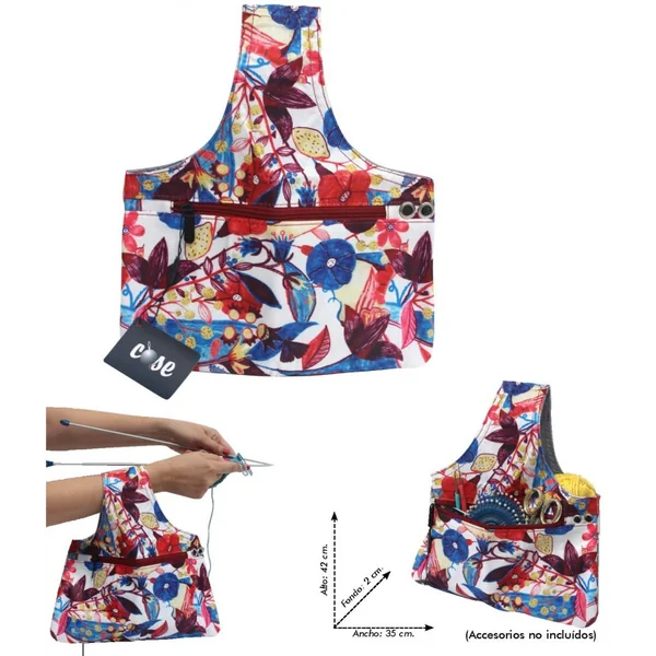 Bolsa Capazo para Labores - Diseño Floral Colorido