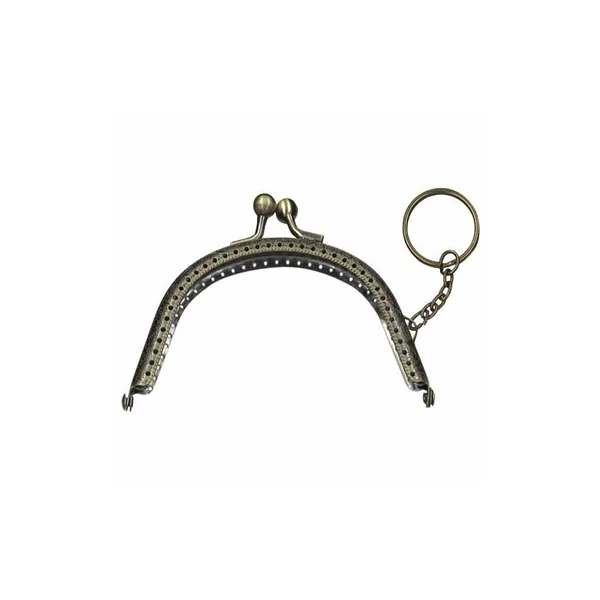 Boquilla Monedero Grabada con Aro - 9,5 cm Oro Viejo