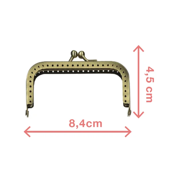 Boquilla Monedero Rectangular Lisa - 8,5 cm Oro Viejo