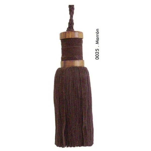 Borla Algodón con Madera y Antelina - 12cm - Imagen 2