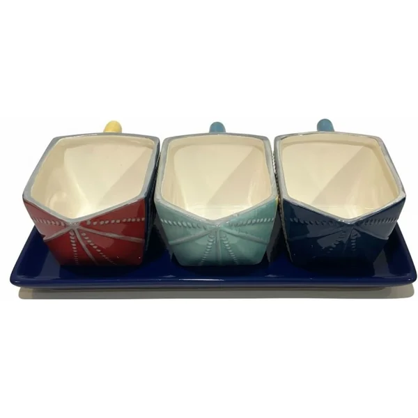 Boston Warehouse Condiment Serving Set Happy Hanukkah - Imagen 2