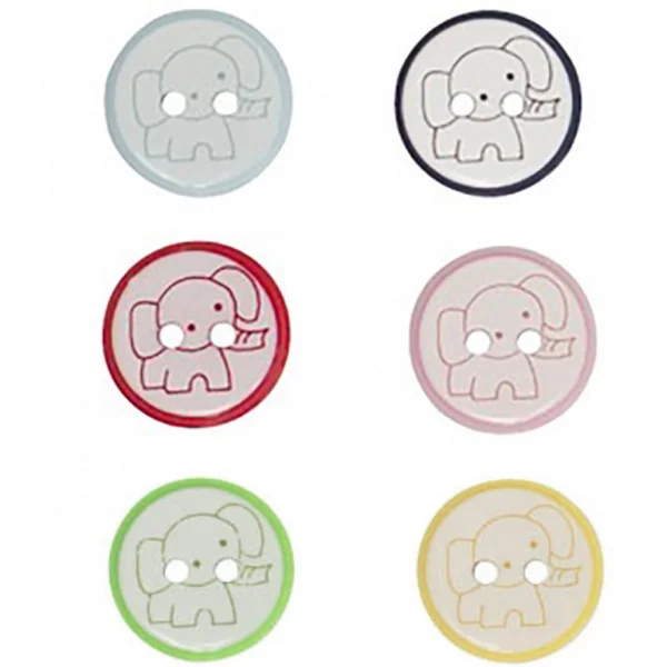Botón Infantil con Elefante - 13mm