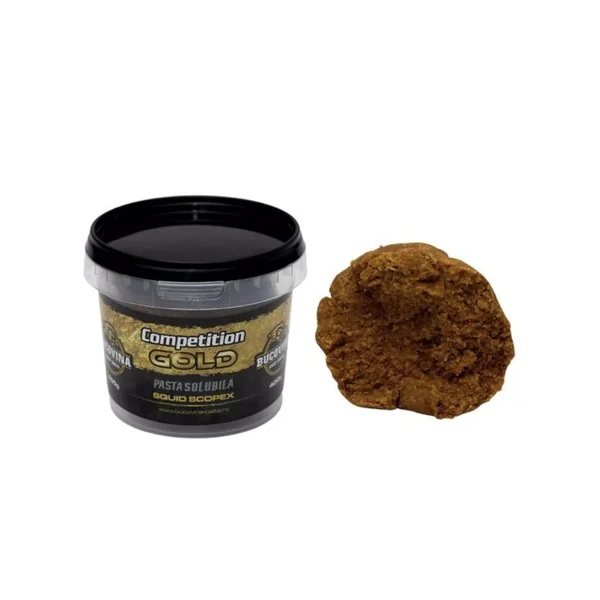 Bucovina Baits Pasta Soluble Competition Gold 400gr Squid & Scopex