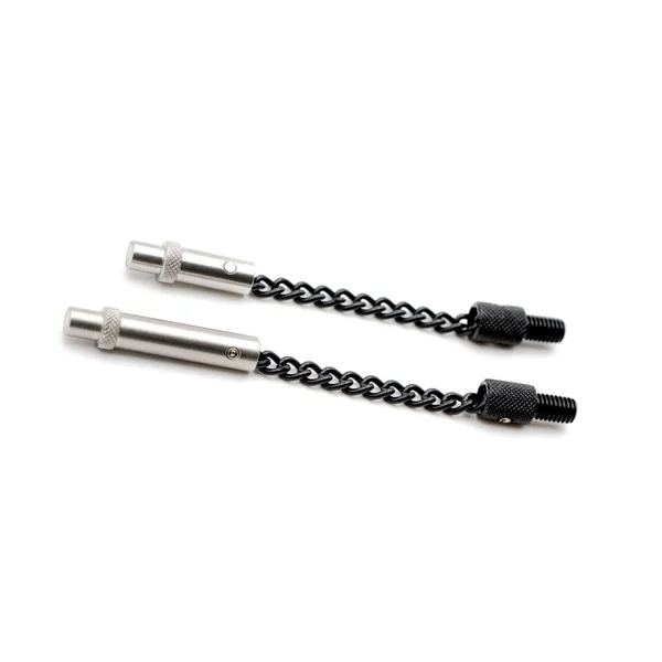 Cadena negra de acero inoxidable con adaptador