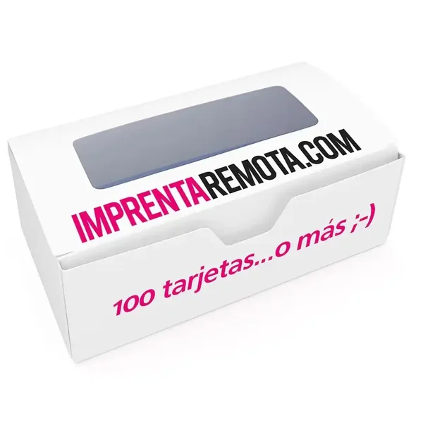 Caja de Tarjetas Imprimible Con Ventana | Pack 200uds