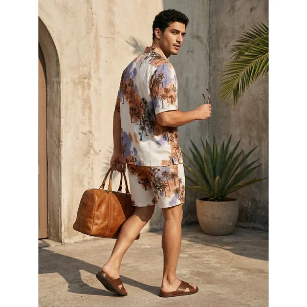 Camisas estampadas con cuello de campamento - Imagen 6