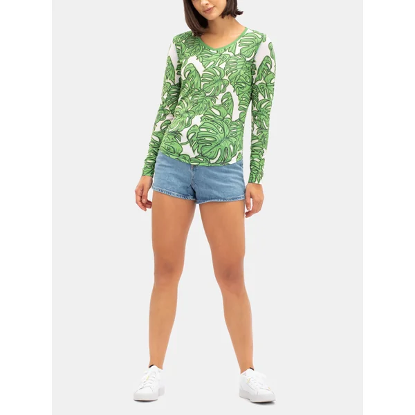 Camiseta ecológica de manga larga personalizada para mujer