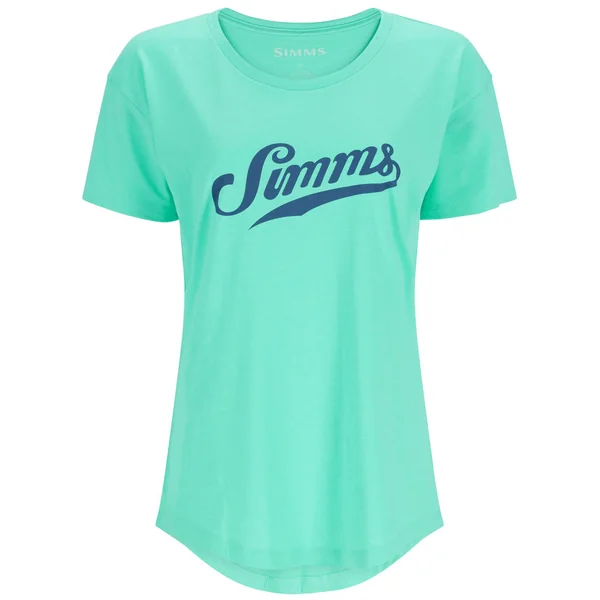 Camiseta Simms W's Simms Script azul golfo