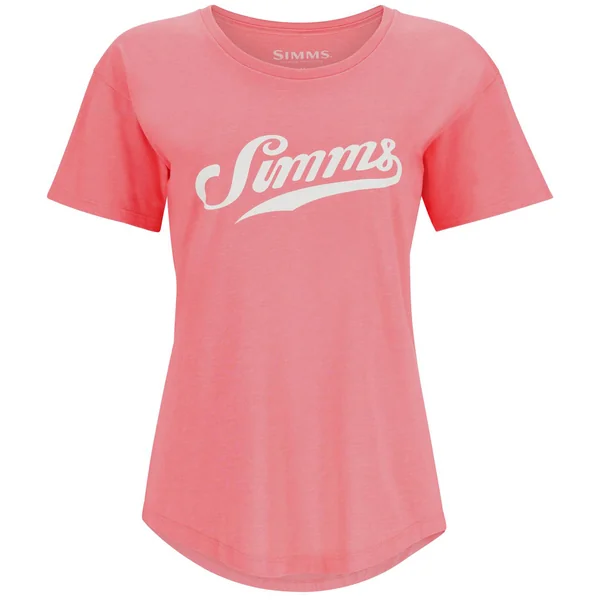 Camiseta Simms W's Simms Script coral