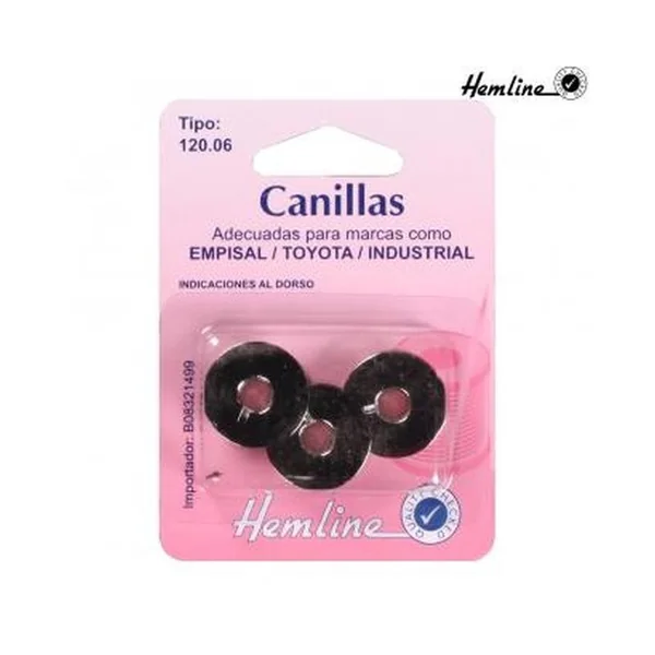 Canillas Metálicas Hemline (Ø 21x8 mm) - Pack 3 uds