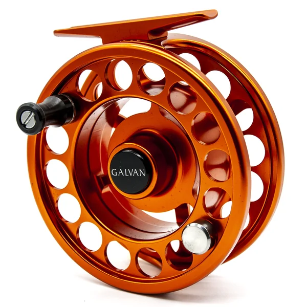 Carrete de mosca Galvan Rush Lite naranja quemado