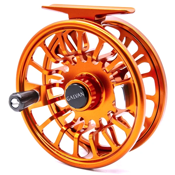 Carrete de mosca Galvan Torque naranja quemado
