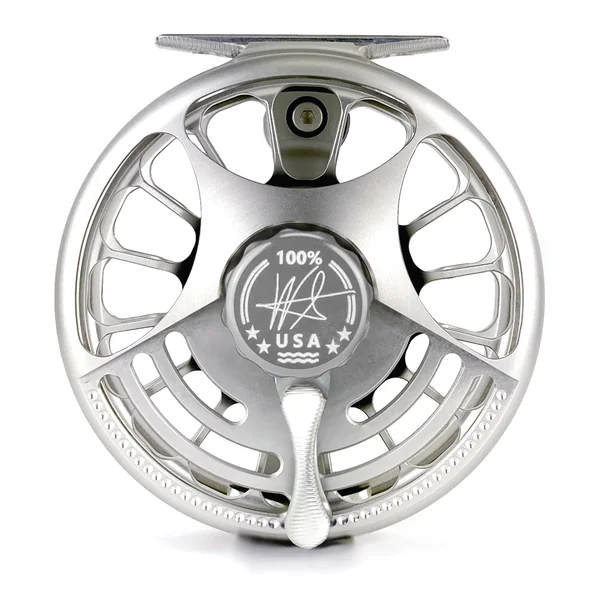 Carrete de mosca Seigler plata