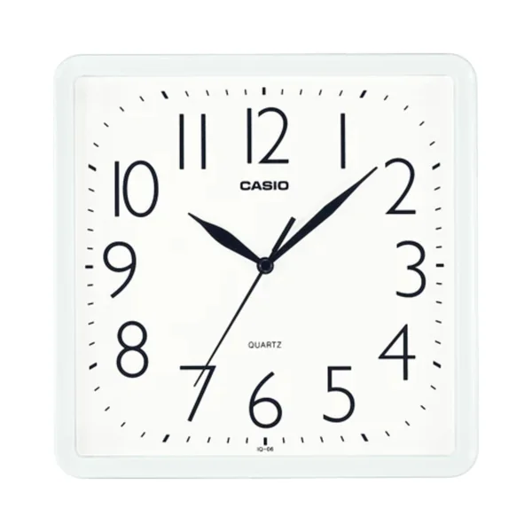 Casio Reloj de Pared Cuadrado White