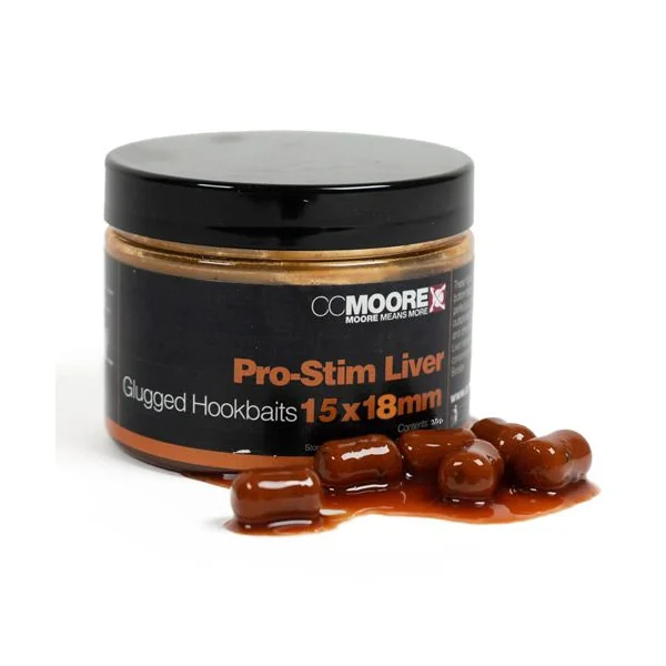 CC Moore Pro-Stim Liver Glugged Hookbaits 15x18mm