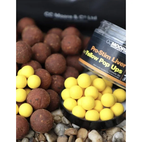 CC Moore Pro-Stim Liver Yellow Pop Ups 14mm - Imagen 2