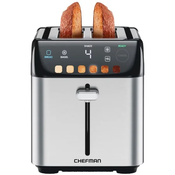 Chefman Tostadora Digital De Acero Inoxidable 2 Rebanadas