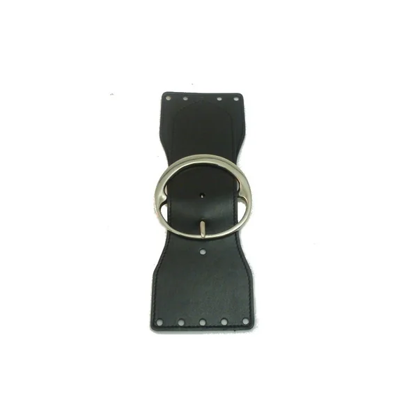 Cierre Bolso Piel Negro con Hebilla Plateada