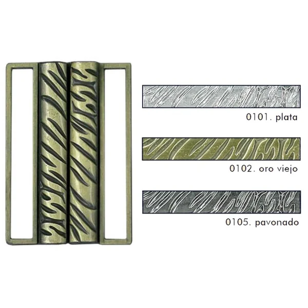 Cierre Cinturón Hebilla Tigre Metal 5cm
