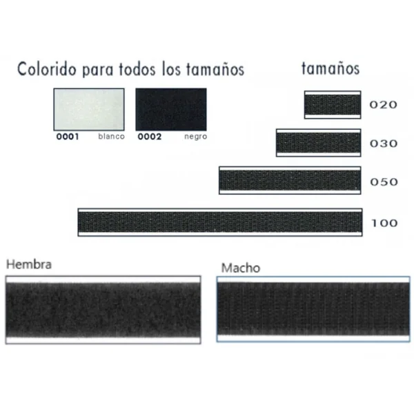 Cierre Marca VELCRO® Adhesivo