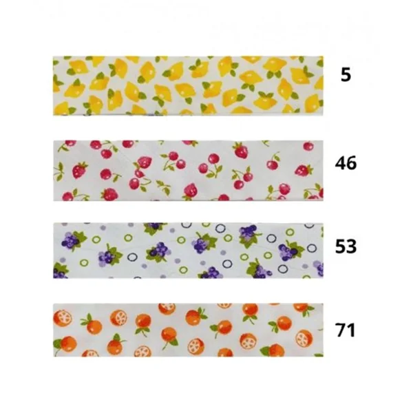 Cinta al Bies de Frutas Byetsa 18mm - Estampados Frutales